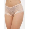Женские кружевные трусики слипы бежевого цвета