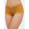Женские кружевные трусики слипы золотого цвета