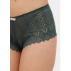 Жіночі мереживні трусики сліпи зеленого кольору