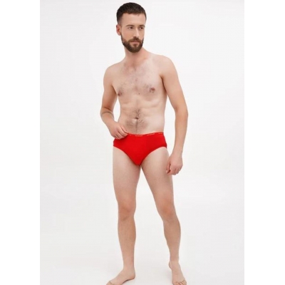 Чоловічі труси брифи червоного кольору
