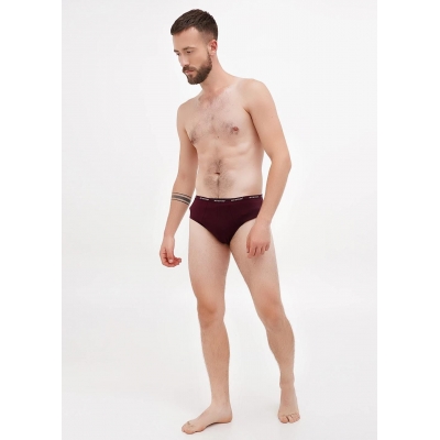 Мужские трусы брифы бордового цвета