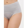 Менструальные трусики с высокой талией и защитой от протечки  серые