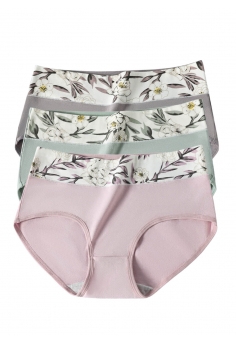 Комплект (3 шт.) женских бесшовных утягивающих трусиков из хлопка – пастельные цвета