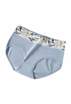 Жіночі безшовні утягуючі трусики з бавовни Блакитні