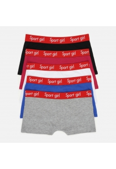 Набір (5шт.) Жіночі бавовняні спортивні трусики-боксери Sportgirl – низька посадка