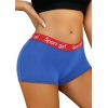 Стильные и комфортные: Женские хлопковые спортивные трусики-боксеры Sportgirl с низкой посадкой теперь в синем оттенке.