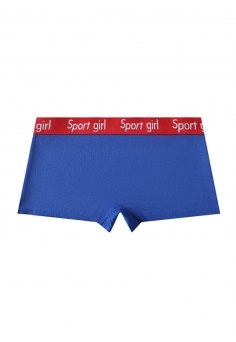 Жіночі бавовняні спортивні трусики-боксери Sportgirl – низька посадка Сині