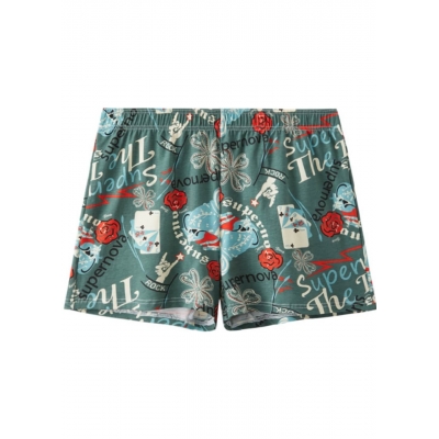 Чоловічі сімейні труси, принт, бірюзові - Мільйонер Бірюза