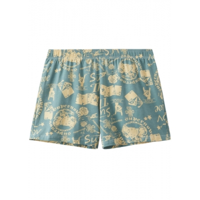 Чоловічі сімейні труси, принт, бірюзово-бежеві - Мільйонер Вінтаж