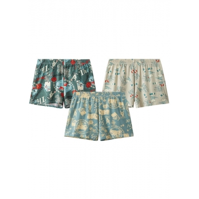 Набор мужских семейных трусов Миллионер 3 (бирюзовые, бежевые, бирюзово-бежевые)