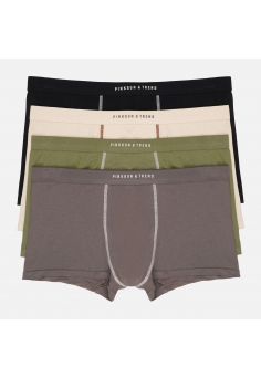 Набір чоловічих трусів боксерів Квадра 4 (оливкові, бежеві, сірі, чорні)