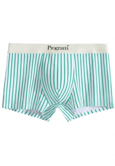 Мужские трусы боксеры хлопковые, в полоску (зебра), зелёные - Зебра Изумруд