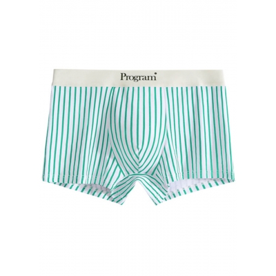 Чоловічі труси боксери бавовняні, у смужку (зебра), зелені - Зебра Смарагд