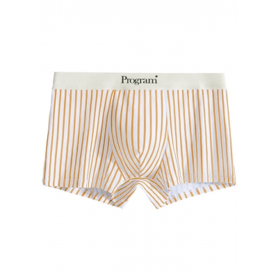 Чоловічі труси боксери бавовняні, у смужку (зебра), жовті - Зебра Амбер