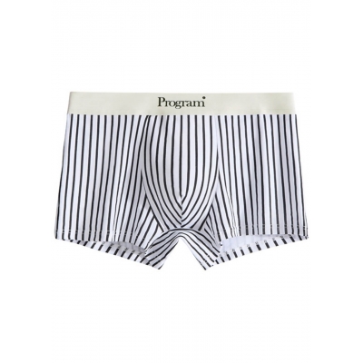 Чоловічі труси боксери бавовняні, у смужку (зебра), чорно-білі - Зебра Нуар