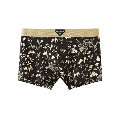 Чоловічі труси боксери з принтом Майя, чорні - Майя Ніч