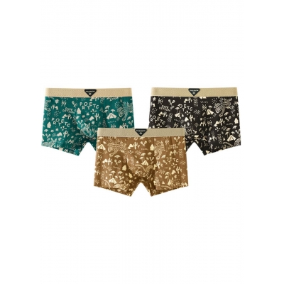Набор мужских трусов боксеров Серия Майя 4 (чёрные, бирюзовые, оливковые, горчичные)