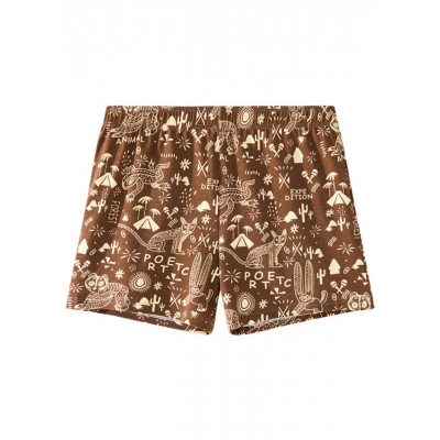 Чоловічі сімейні труси, принт Форест, коричневі - Форест Какао