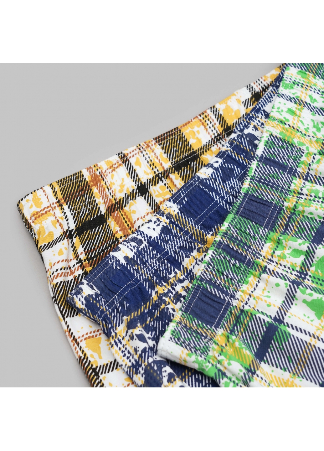 Набір чоловічих сімейних трусів — Класик Клітинка 3 (3 кольори)