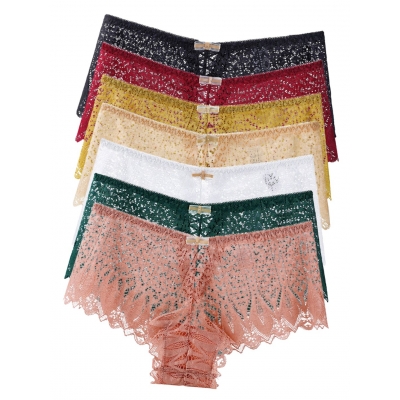 Набір (7шт.) Жіночі мереживні трусики Райдужний Спектр