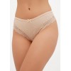 Жіночі мереживні трусики сліпи з середньою посадкою бежевий