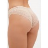 Жіночі мереживні трусики сліпи з середньою посадкою бежевий