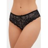 Женские кружевные трусики слепые со средней посадкой черный