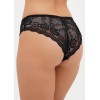 Женские кружевные трусики слепые со средней посадкой черный