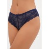 Жіночі мереживні трусики сліпи з середньою посадкою синій