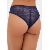 Жіночі мереживні трусики сліпи з середньою посадкою синій