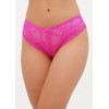 Женские кружевные трусики слепые со средней посадкой розовый
