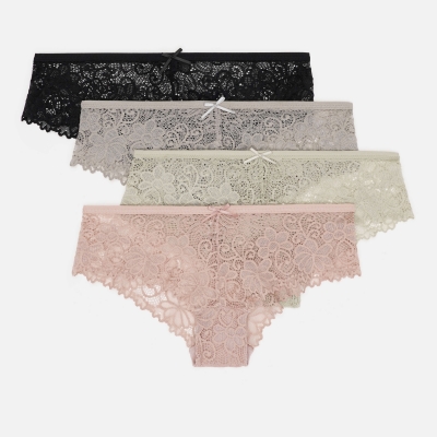 Комплект (4шт.) жіночі труси сліпи мереживні