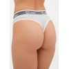 Женские трусики стринги в серый цвет рубчик