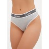 Женские трусики стринги в серый цвет рубчик