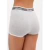 Жіночі трусики шортики в рубчик сірий колір