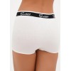 Жіночі трусики шортики в рубчик білий колір