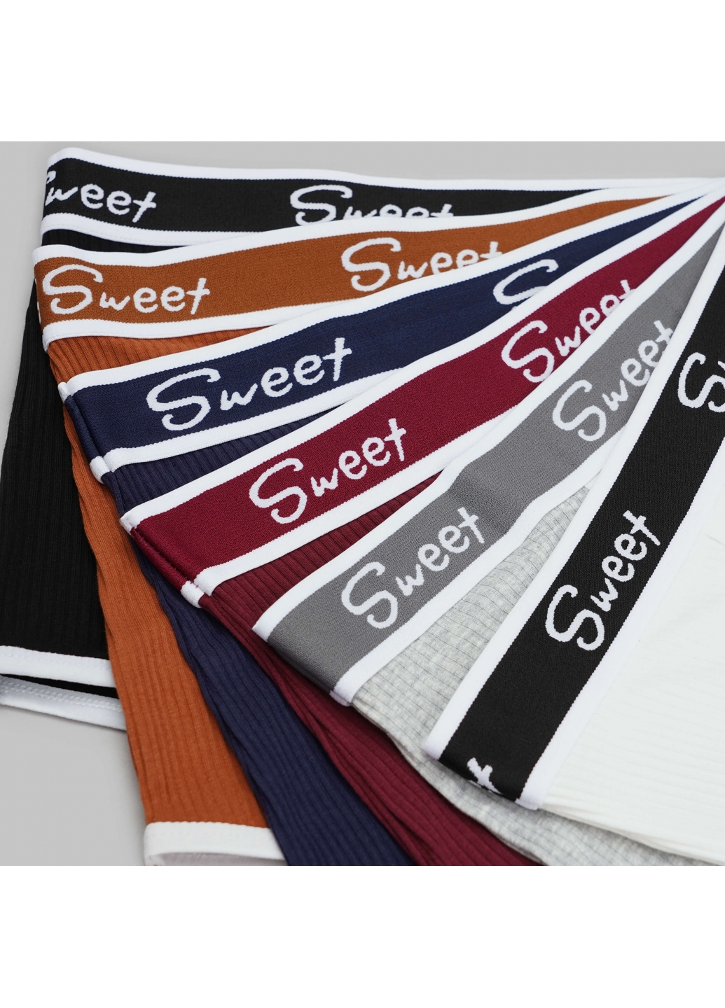 Набір (6 шт.) жіночі труси шортики в рубчик, безшовні, еластичні