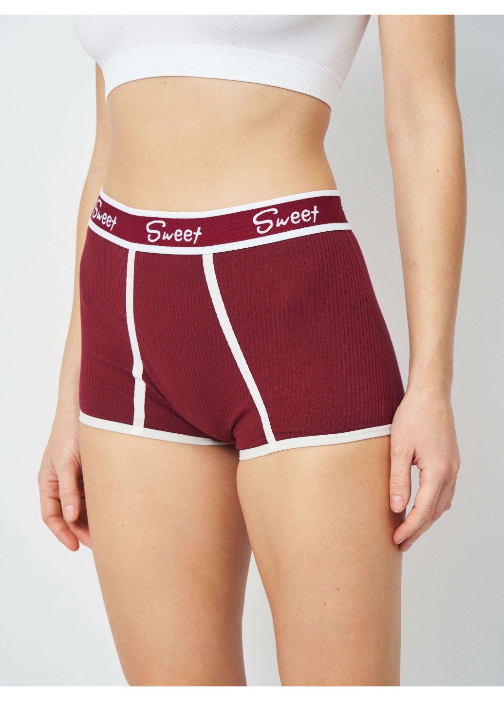 Набір (6 шт.) жіночі труси шортики в рубчик, безшовні, еластичні
