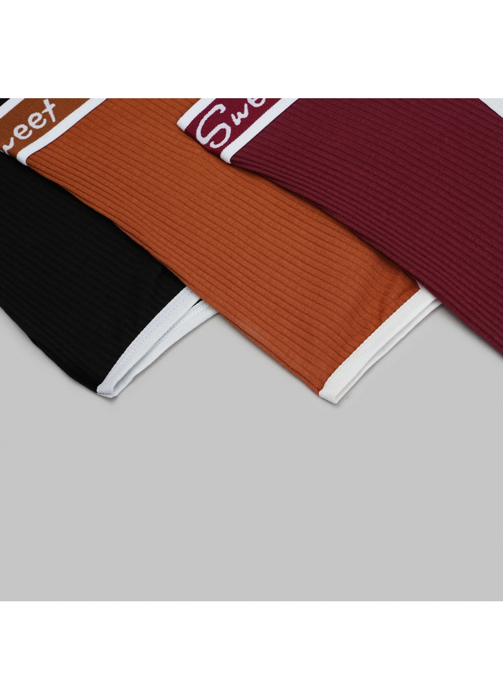 Набір (3 шт.) жіночі труси шортики в рубчик, безшовні, еластичні