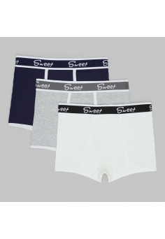 Набір (3 шт.) жіночі труси шортики в рубчик, безшовні, еластичні