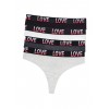 Набор стринги женских трусиков с широкой резинкой love 4шт