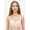 Жіночий дихаючий безшовний бюстгальтер без кісточок з пуш-ап бежевий
