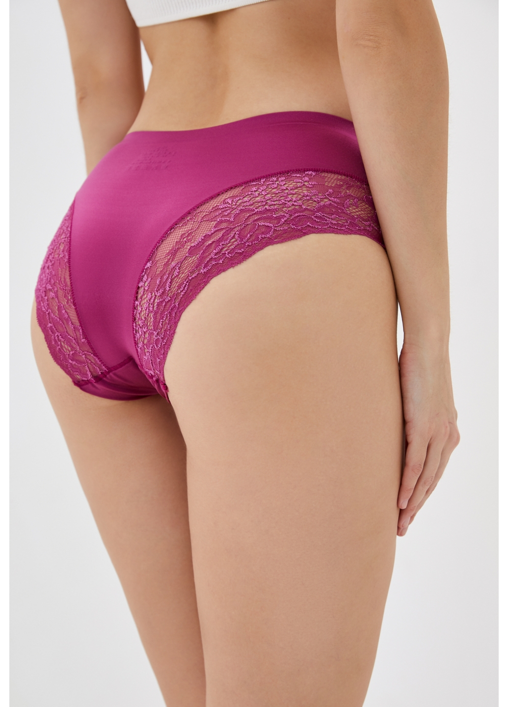 Комплект (5 шт.) жіночі безшовні труси сліпи з мереживом, еластичні, комфортні
