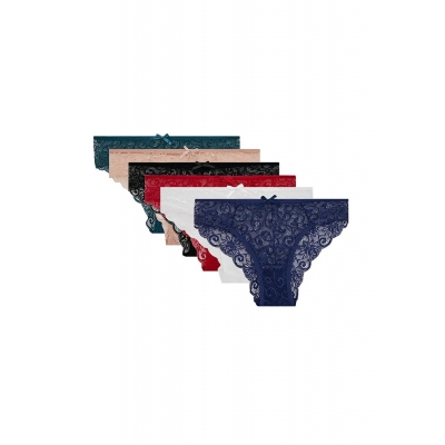 Комплект 3 (6шт.) жіночих трусиків сліпів мереживні