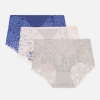 Комплект 2 (3шт.) Жіночі мереживні трусики висока посадка