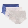 Комплект 2 (3шт.) Женские кружевные трусики высокая посадка