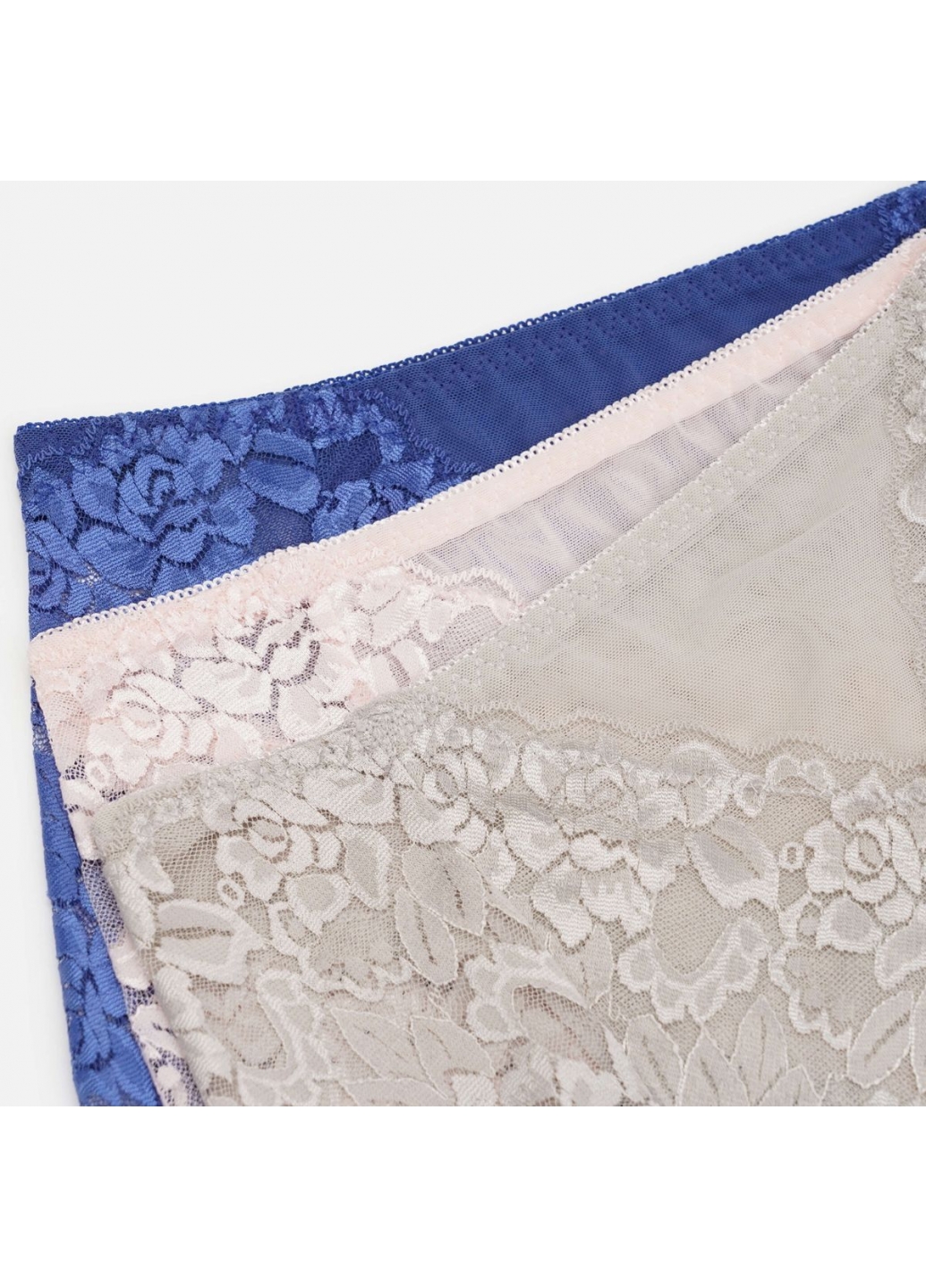 Комплект 2 (3шт.) Женские кружевные трусики высокая посадка