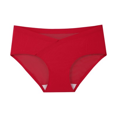 Женские трусики Aofeiqike средняя посадка Красный