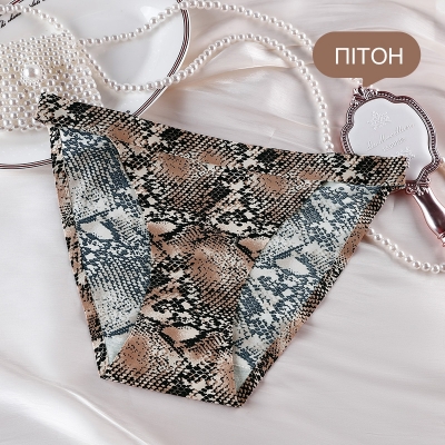 Женские трусики бразилиана принт питон
