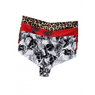 Набір (3шт.) жіночі безшовні сліпи Леопард